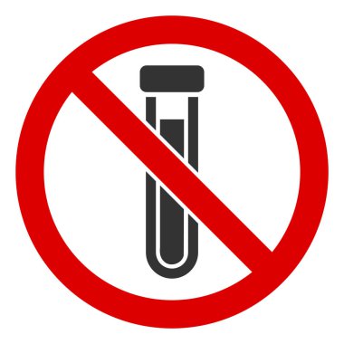 Düz Raster Test Tüpü Yok Simgesi