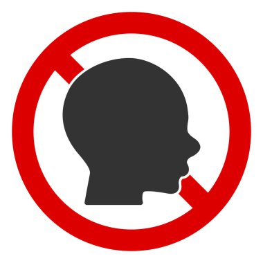 Düz Raster Çocuk Başı Yok Simgesi