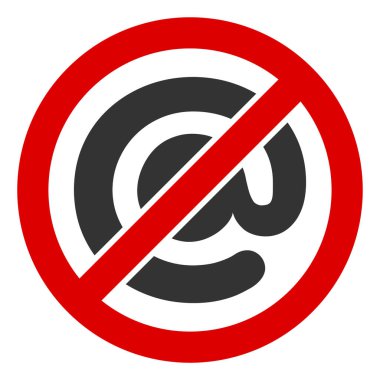 Düz Raster E- posta Adresi Yok Simgesi