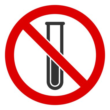 Düz Raster Test Tüpü Yok Simgesi