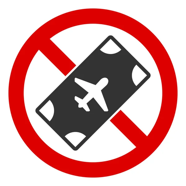 Flat Raster No Airticket Icon — Stock Photo, Image