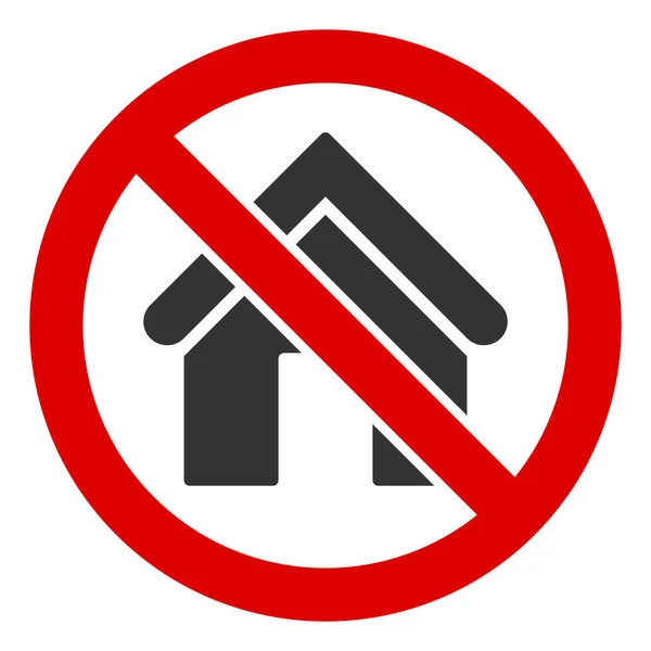 Flat Raster No Home Pictogram — Stockfoto