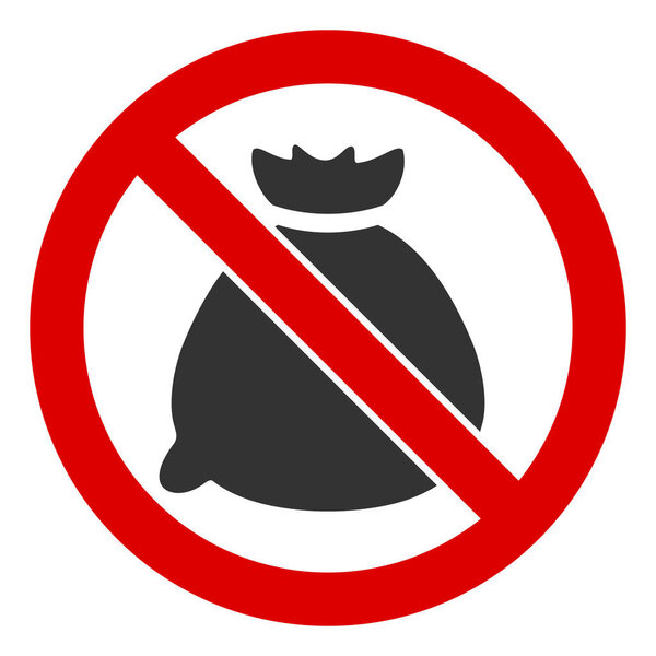 Flat Raster No Sack Icon