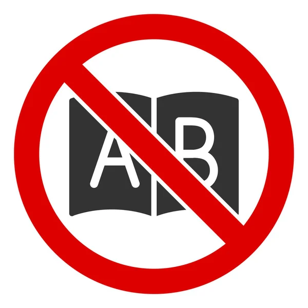 Flat Raster Geen ABC Book Icon — Stockfoto