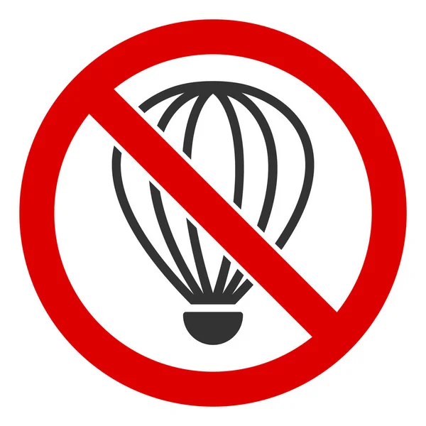 Flaches Raster kein Luftballon-Symbol — Stockfoto