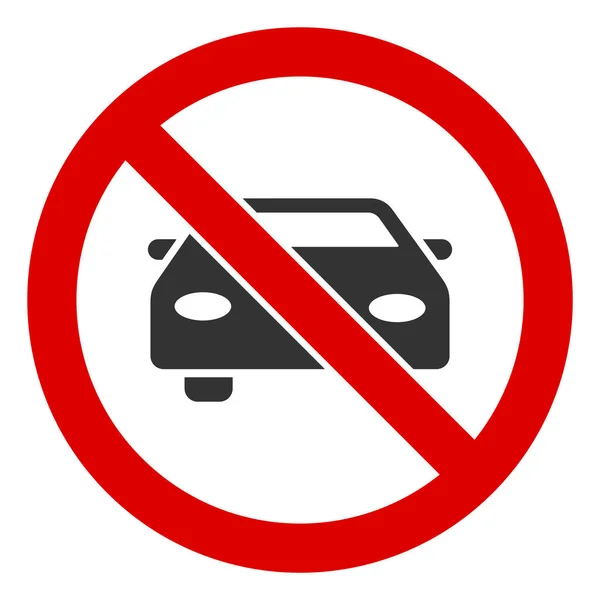 Плоский Raster No Automobile Icon — стоковое фото