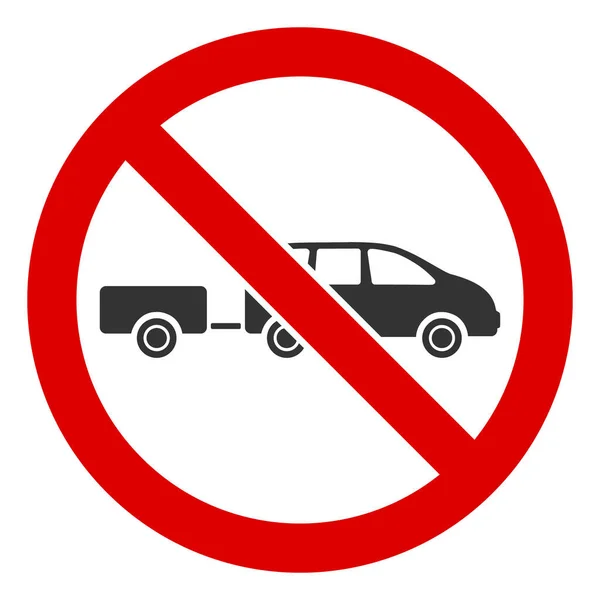 Flat Raster No Car Trailer Icon — Fotografia de Stock