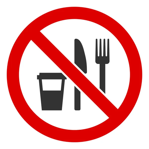 Flat Raster No Food Icon — Foto de Stock