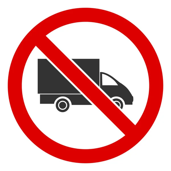 Flat Raster No Lorry Icono — Foto de Stock