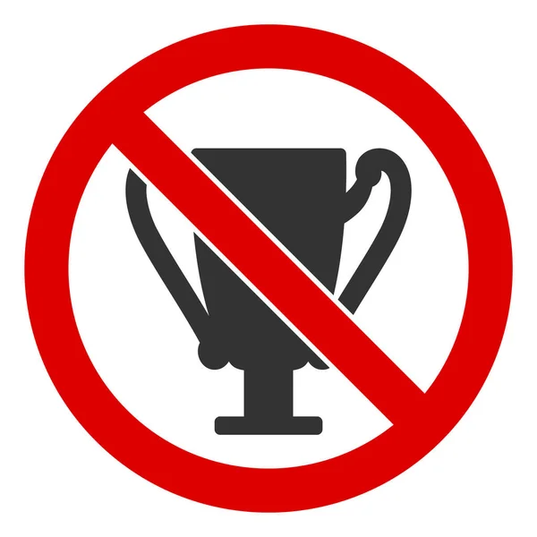 Flat Raster No Prize Cup Icono — Foto de Stock