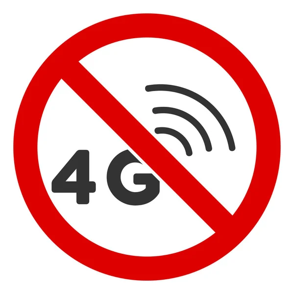 Raster plana sem ícone de sinal 4G — Fotografia de Stock