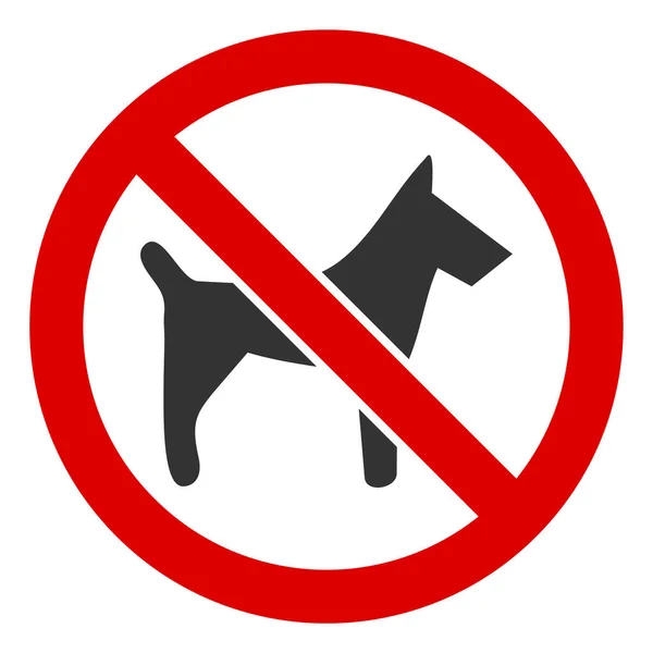 Flat Raster No Dogs Icon — Stock fotografie