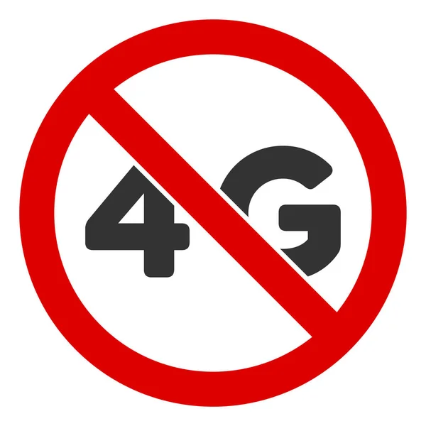 Плоский растровий No 4G значок — стокове фото