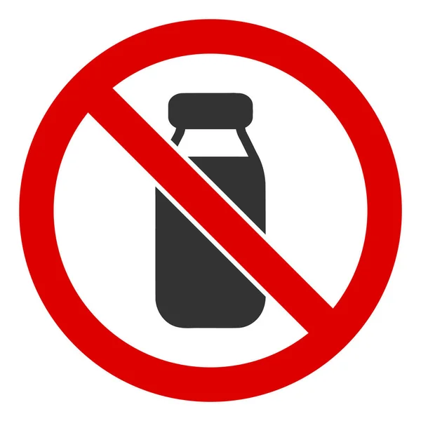 Flaches Raster ohne Milchflaschen-Symbol — Stockfoto