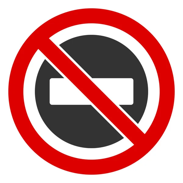 Flat Raster No Stop Sign Icon — Stock Photo, Image