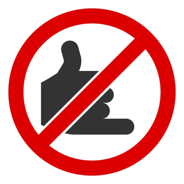 Flat Raster No Call Me Gesture Icon — Stock fotografie