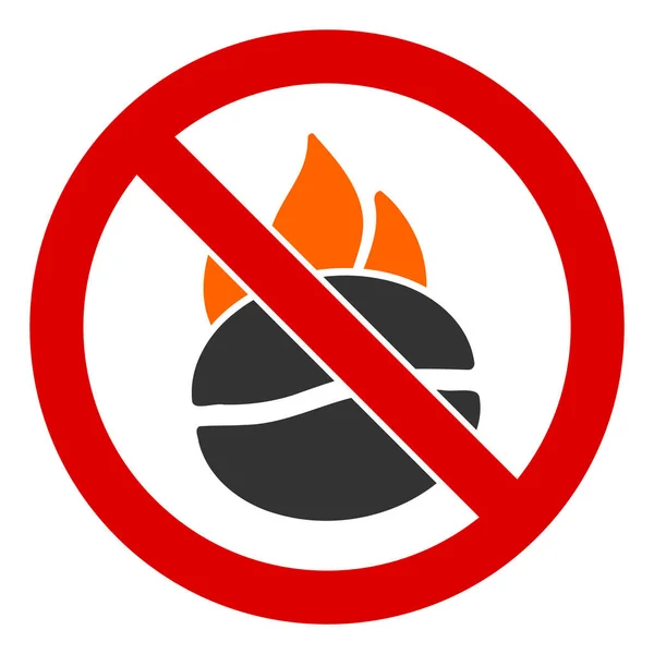 Flat Raster No Burn Coffee Icon — Stockfoto