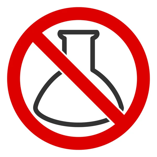 Lapos raszteres No Chemical Retort ikon — Stock Fotó
