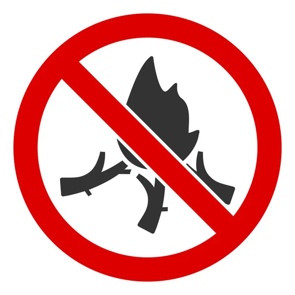 Flat Raster No Camp Fire Icon — Φωτογραφία Αρχείου