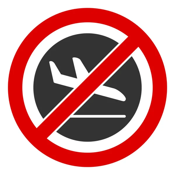 Flat Raster No Airplane Arrival Icon — Stock Photo, Image