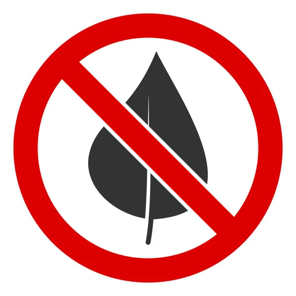 Плоский растровий No Flower Leaf іконка — стокове фото