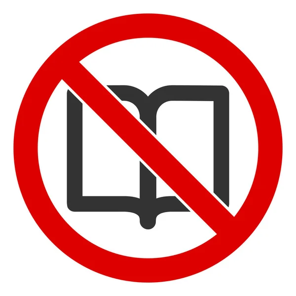 Flat Raster No Open Book Icon — Φωτογραφία Αρχείου