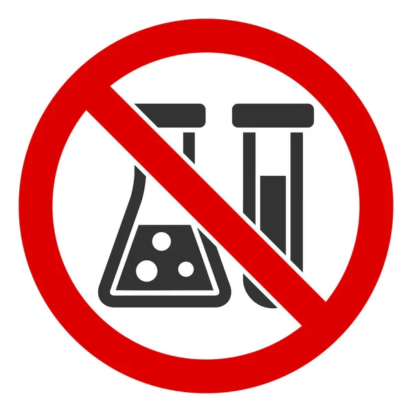 Lapos raszteres No Chemical Glassware ikon — Stock Fotó