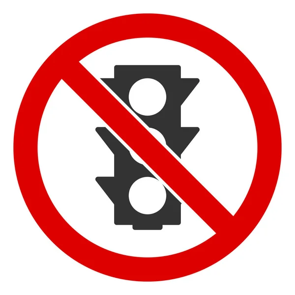 Flat Raster Geen verkeerslichten pictogram — Stockfoto