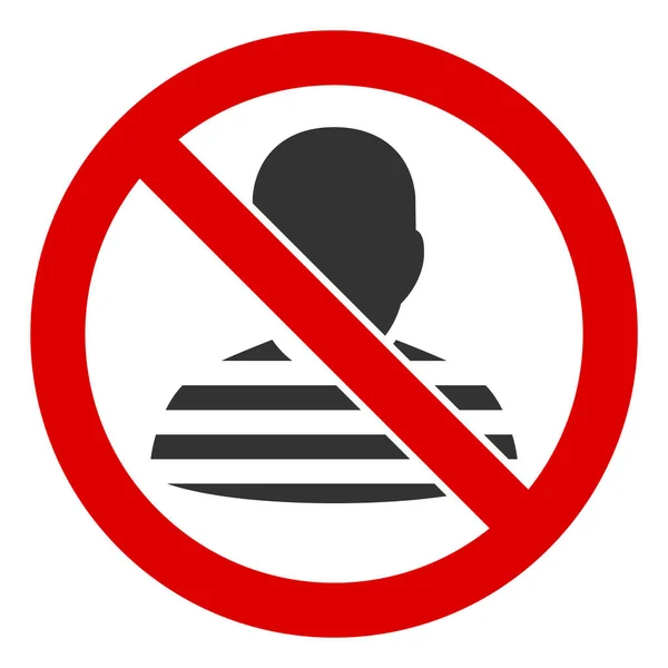 Flat Raster No Prisoner Icon — Stock Photo, Image