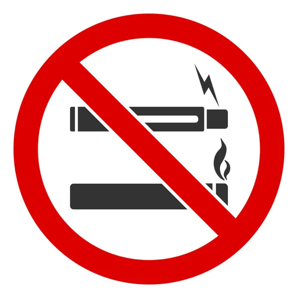 Flat Raster No Smoking No Vaping Icon — Stockfoto