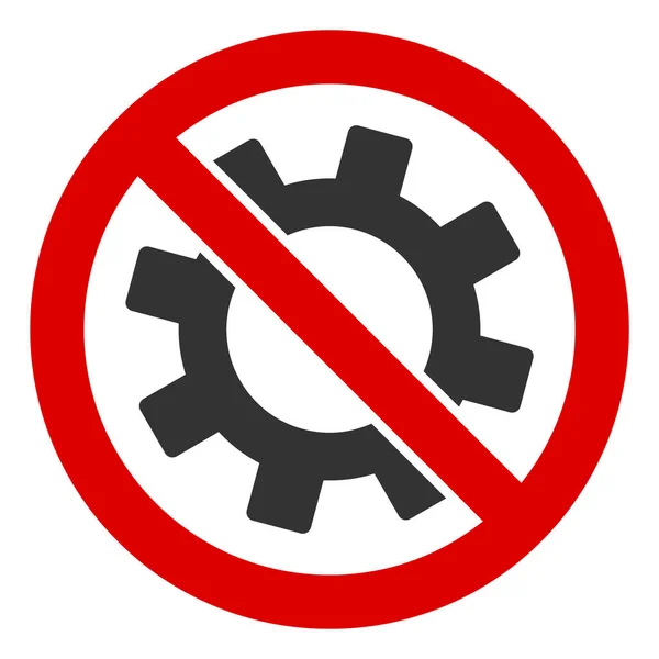 Flat Raster No Gear Icon — Stock Photo, Image