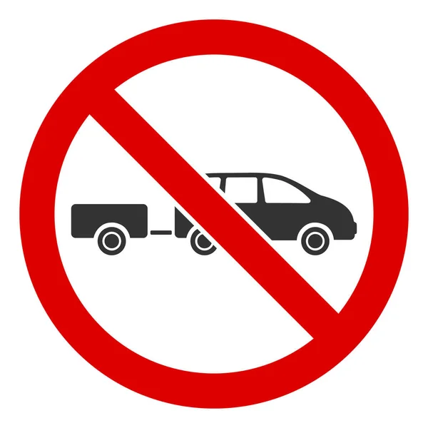 Vlakke raster geen auto aanhangwagen pictogram — Stockfoto