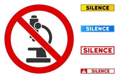 Dikdörtgen Çerçeve Başlıklı Düz Vektör Mikroskop Yok İmza