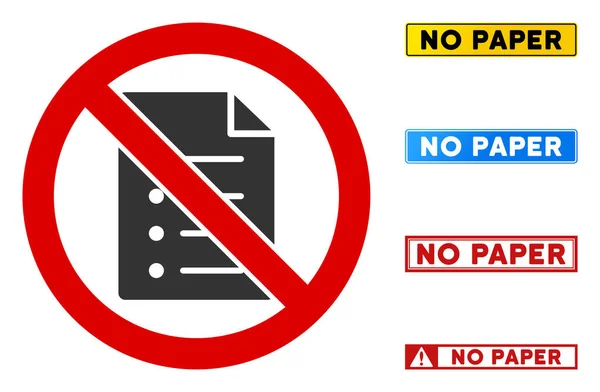 Signo de página plana de vectores sin lista con títulos en marcos rectángulos — Vector de stock