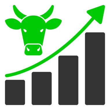 Bullish Market Trend Vektörü Düz Simgesi