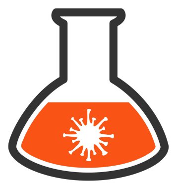 Virüs Analizi Retort Raster Düz Simgesi