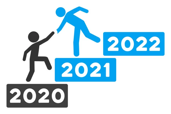 2022 Buisiness Training Stairs Raster Flat Icon — Stock Photo, Image