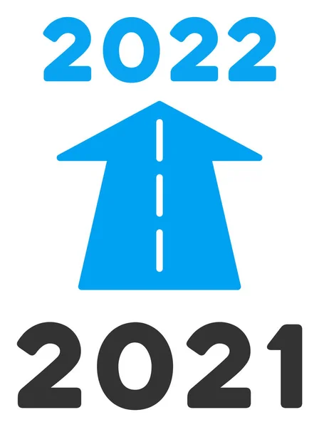 Икона Растровой плоской дороги будущего 2022 года — стоковое фото