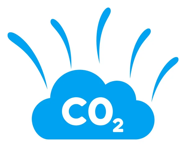 CO2 Smoke Emission Raster Flat Icon —  Fotos de Stock