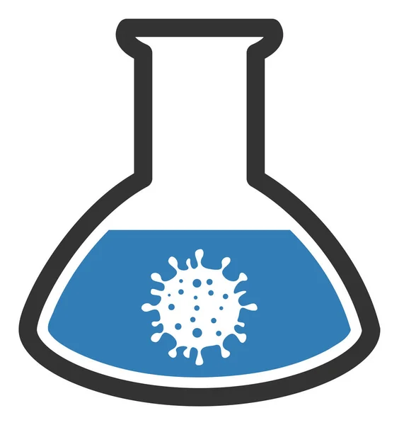 Covid Analysis Flask Raster Flat Icon — 图库照片