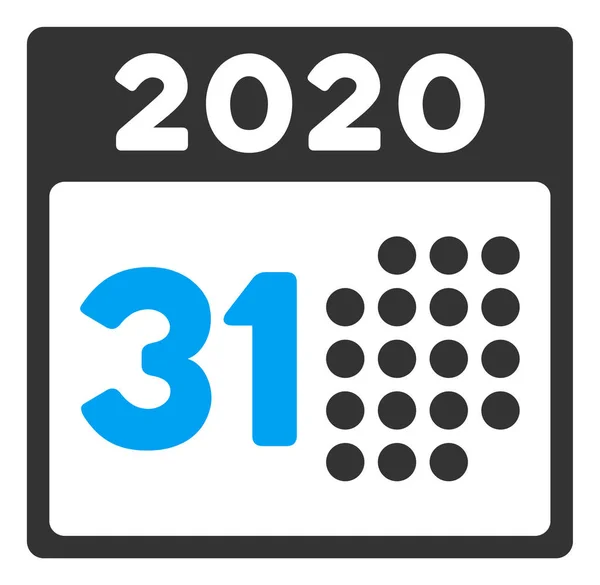 Ostatni 2020 Dzień Raster płaska ikona — Zdjęcie stockowe