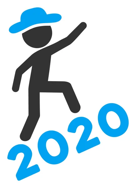 Heren beklimmen 2020 Raster Flat Icon — Stockfoto