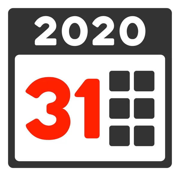 2020 Ostatni dzień Raster płaska ikona — Zdjęcie stockowe