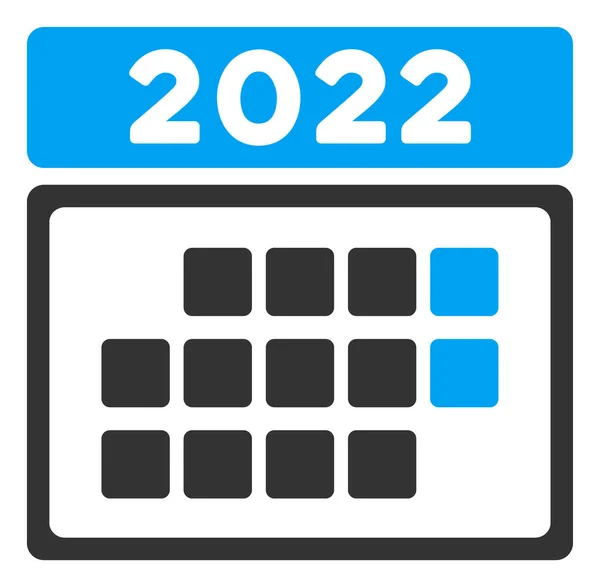 2022 Kalendarz Miesiąc Tabela Raster płaska ikona — Zdjęcie stockowe