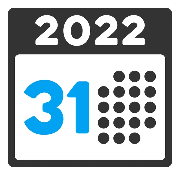 Ostatni 2022 Dzień Raster płaska ikona — Zdjęcie stockowe