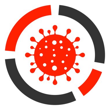 Covid Diyagram Vektörü Düz Simgesi