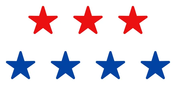 Flat Raster Star Layers Icon in American Democratic Colors with Stars — Stock Photo, Image