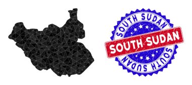 Güney Sudan Üçgen Ağı ve Çizilmiş Çift Renkli Filigran