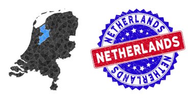 Hollanda Üçgen Ağı ve Çizilmiş Çift Renk Mührü