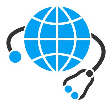 Düz Vektör Küresel Tıp Simgesi